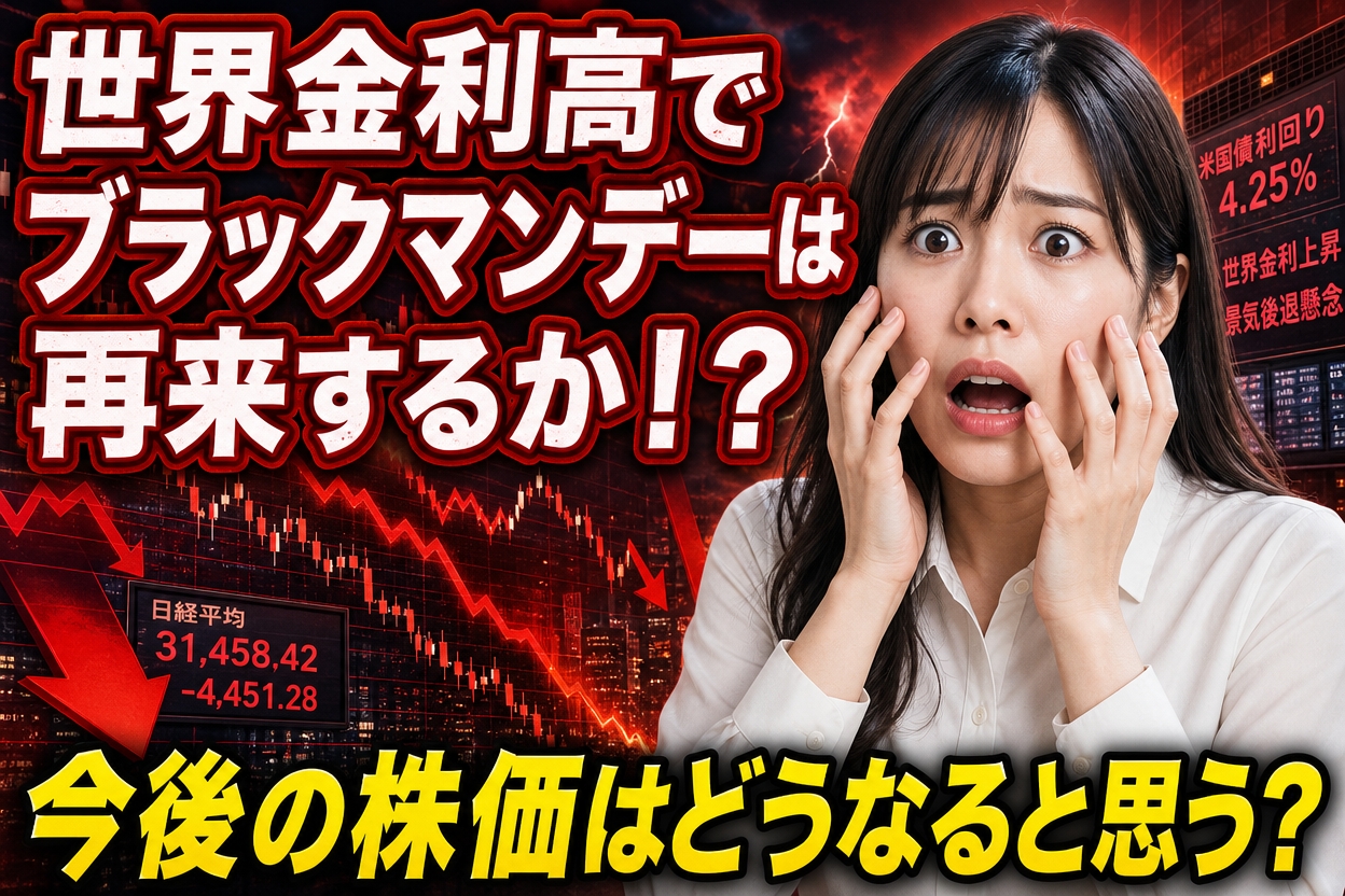 世界金利高でブラックマンデーは再来するか！？今後の株価はどうなると思う？